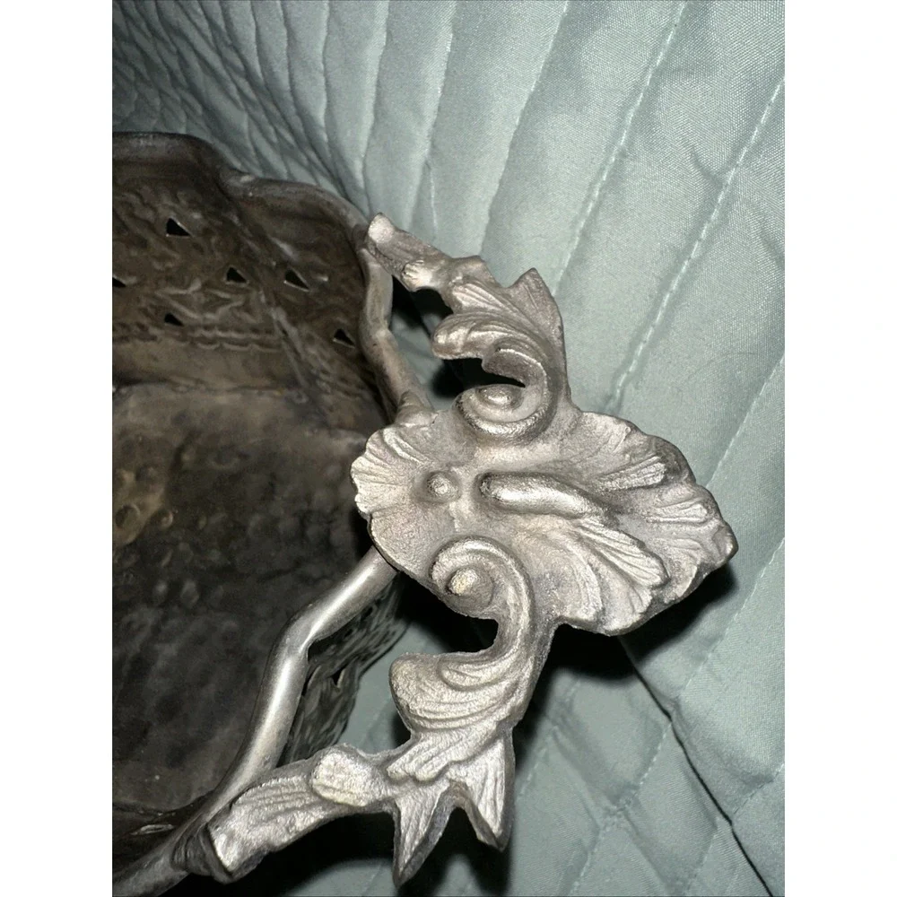 Cast Metal Silver Rococo Style Jardiniere Planter